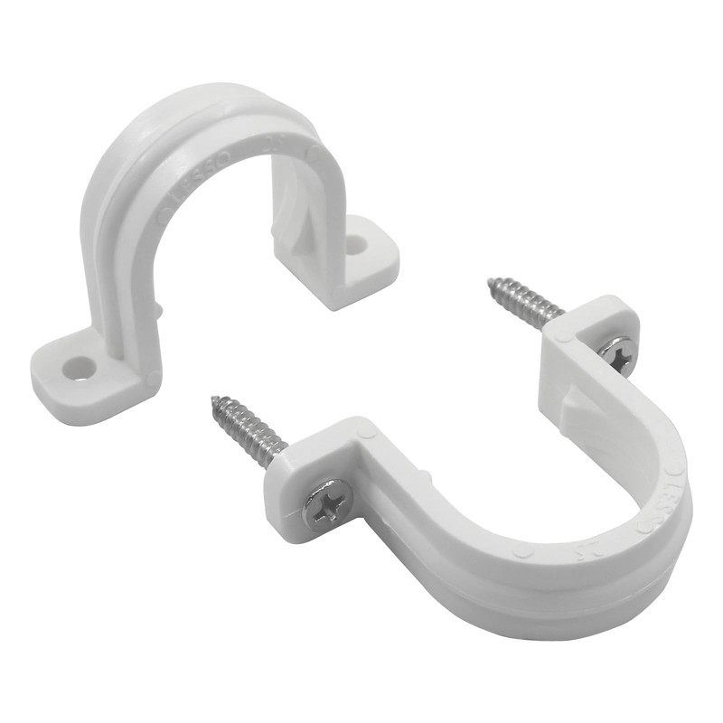 Jiozermi 10 Pcs White 3/4 Inch PVC Pipe Clamps, 2