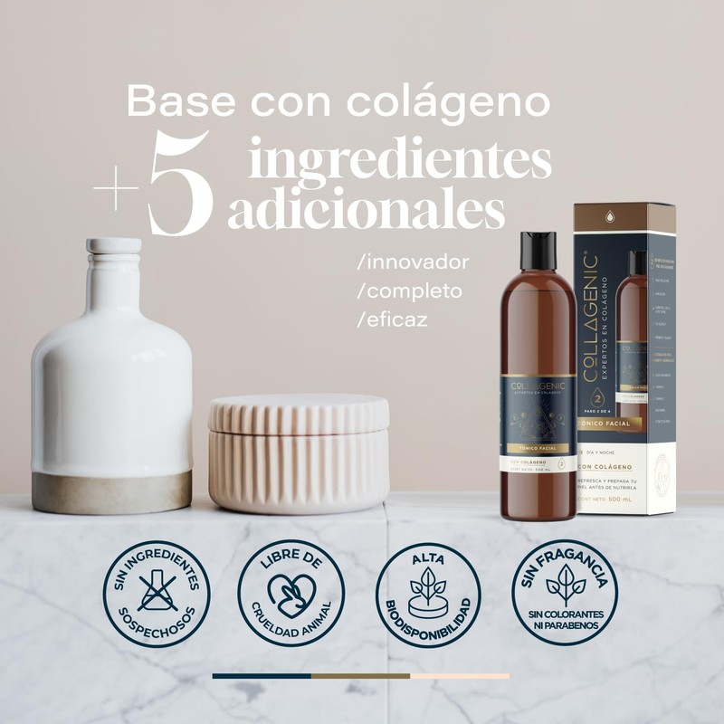 Collagenic | Tónico Limpiador de Poros 6 en 1| Acido