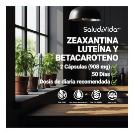 Lutena 20 mg Con Zeaxantina 800mcg - Alta concentracin - Una al Da - 100 Cpsulas - Antioxidante Natural para el Ojo - SV - Sin Gluten y Sin OMG       