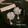 Dainty Fabric Flower Stud Earrings for Women Girls 925 Sterling