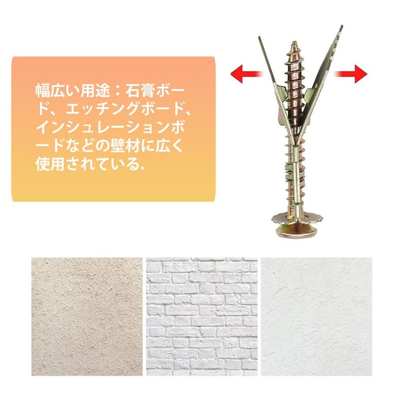 Gypsum Board Anchor, Gypsum Board Wall Anchor, Screw 12mm*30mm, Easy