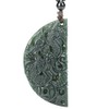 2 Certified Deep Green Pendant Phoenix Dragon Natural Jade Jasper,