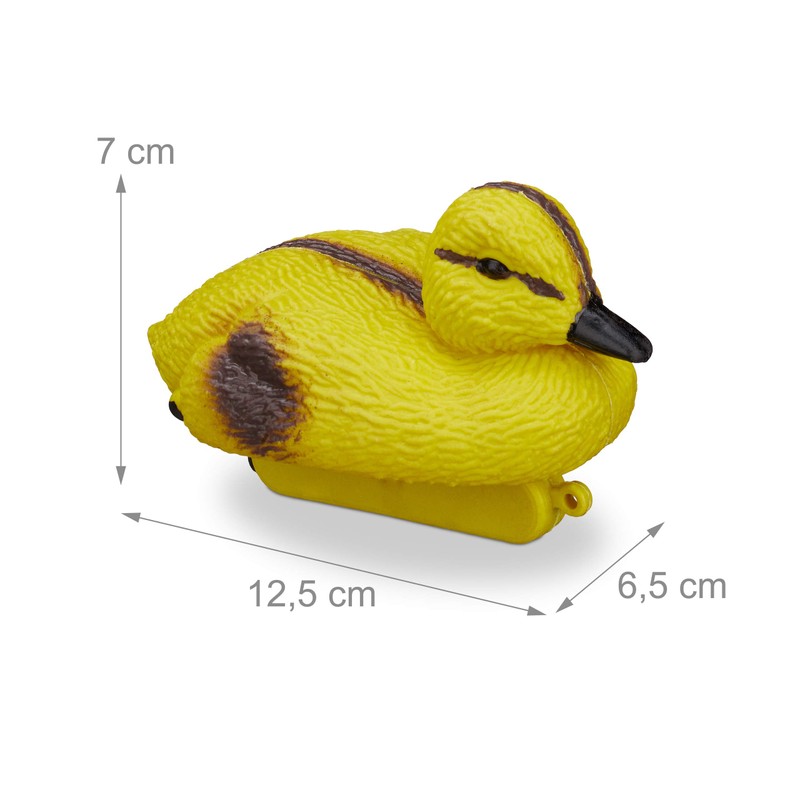 Relaxdays 30 x Pond Duckling Floating Baby Ducks Plastic Weatherproof