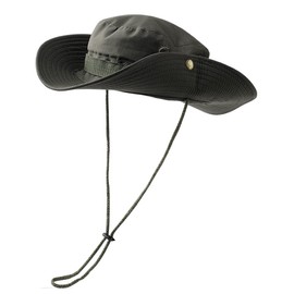 Awlsyj Mens Womens Sun Bucket Hat Wide Brim Fishing Hat Safari Hat Foldable Boonie Cap Outdoor UV Protection Beach Travel Fishing Hiking Hat (Army Green)