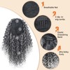 Rafabcici 16 Inch Kinky Curly Deep Wave Drawstring Ponytail Extension