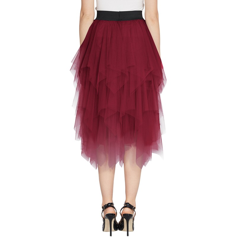 Women's Elastic Waist Tutu Princess Tulle Underskirt Pettiskirt - Petticoat