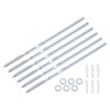 sourcing map 6 Pcs Floating Shelf Brackets Metal Hidden Shelf