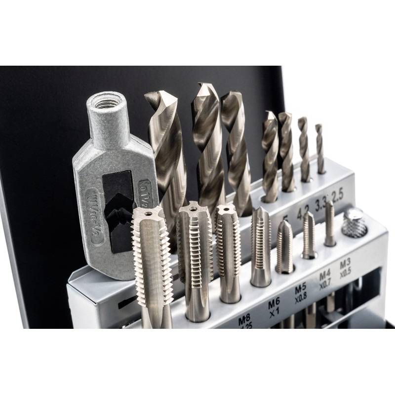 BAER Tap and Die Set, M3-M12, HSSG, Cutting Tap, Core