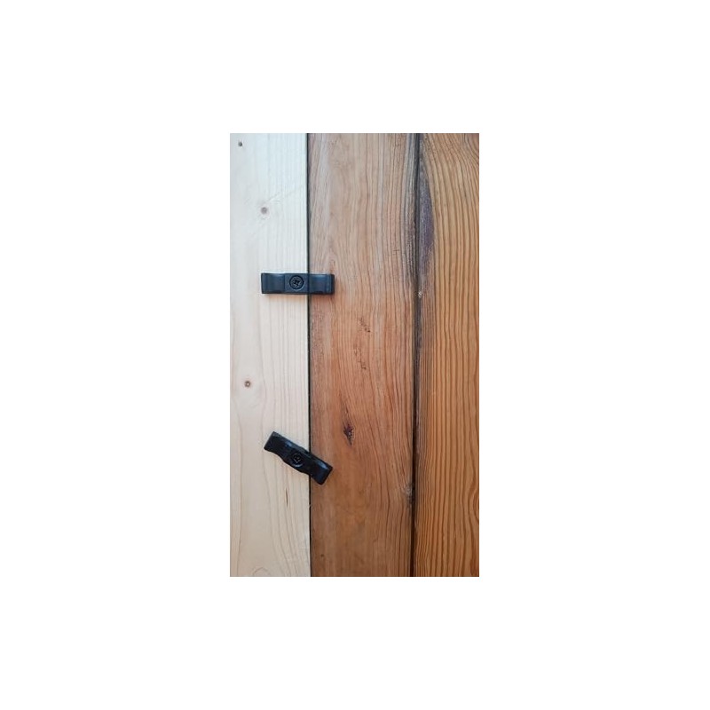 Black Turn Buttons with Screws 50mm (2 Inch) for Shed