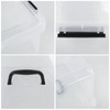 Zerdyne 17.5 L Clear Plastic Storage Box, 4-Pack Latch Storage