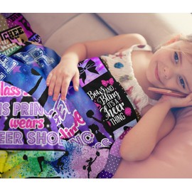 Mubpean Cheerleader Gifts Blanket 50"x40" - Cheerleading Gifts for Girls - Cheer Gifts for Cheerleaders - Gifts for Cheerleaders - Cheer Coach Gift - Cheer Squad - Birthday Gift Ideas for Teens Kids