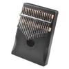 Black 17 Key Kalimba with Tuning Wrench Portable Interesting Wooden