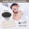 Kogonee Wooden Digital Alarm Clock, 0-100% Dimmer, 2 Alarm Settings,