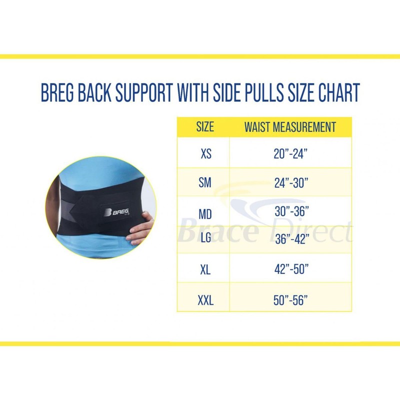 Breg Back Support with Side Pulls