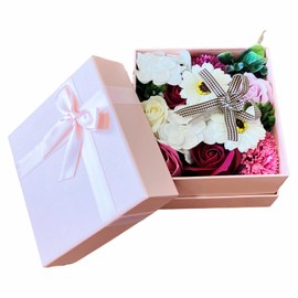 Q-FLA (Q-FLA) Soap Flower Bath Salts Fragrance Box Arrangement PI PU Gift Present 758461