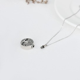 TRISHULA Urn Necklace for Ashes Sterling Silver Tree of Life Urn Ash Necklace Cremation Keepsake Memorial Jewelry Gifts for Women Men Cats Dogs Pets