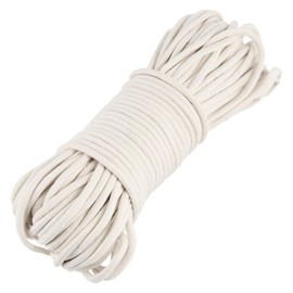 HEIYUET 100 m Cotton Rope 6 mm White Cotton Cord Cotton Washing Line Braided All-Purpose Cord for DIY Craft Projects, Rope Basket, Boho Decoration