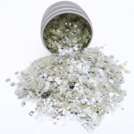 Eco Friendly Biodegradable Glitter for Face and Body - Glitter Makeup Sparkle - Loose Festive Glitter in a 6g Pot (Arctic Blast)