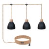ALAISLYC 3-Light Plug in Pendant Light 22FT Industrial Hanging Lamp