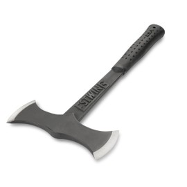 ESTWING Double Bit Axe - 38 oz Wood Spitting Tool with Forged Steel Construction & Shock Reduction Grip - EBDBA