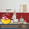 WALPLUS 3D Tile Stickers Peel and Stick Backsplash Splashback Decals