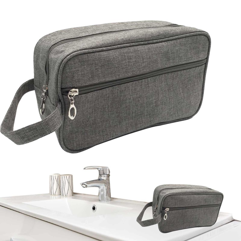 3 Men Toiletry Bag, Water Resistant Makeup Bag, Compact Travel
