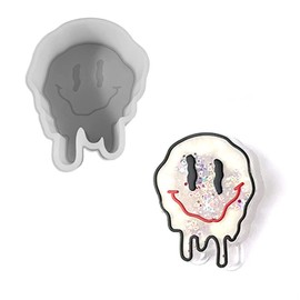 Duawenki Melt Smiling face Shape Car Freshie Silicone Mold for Making Soap Aroma Beads Car Freshie, Pendant, Candle, Resin
