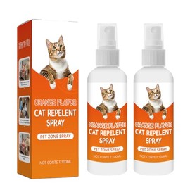Cat Deterrent Spray, Cat Repellent Spray Indoor, Cat Urination Deterrent Keep Away, Cat Scratch Deterrent Spray Training Aid for Furniture, Sofas, Rugs, Curtains, Outdoor 2Pcs