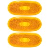 BIAREN 3x Side Marker Light Lamp Lens Amber For Mercedes