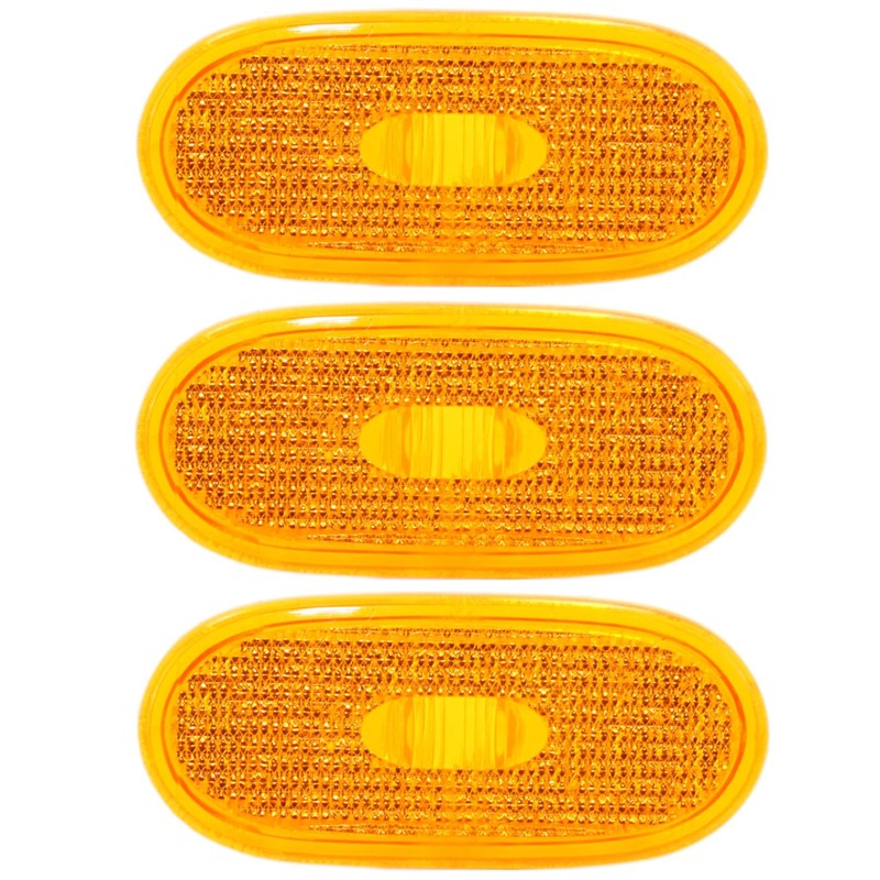 BIAREN 3x Side Marker Light Lamp Lens Amber For Mercedes