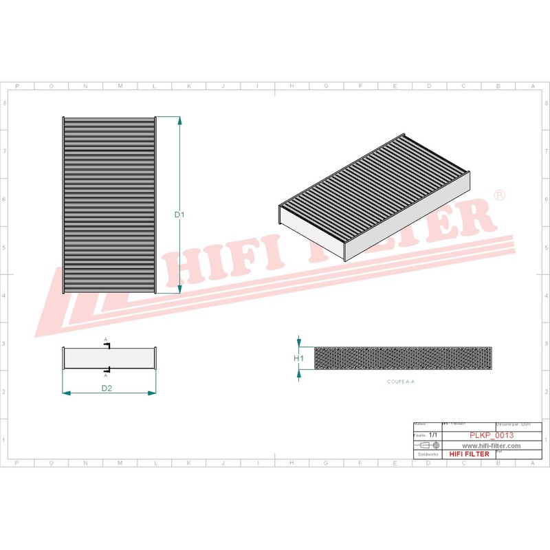 HIFI Filter Cabin Air Filter SC 50016 CA Compatible with
