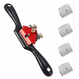 Spokeshave Tool, 10 Inch Adjustable Wood Plane Woodwork Hand Planer with 4 Replacement Blades Woodworking Tools for Woodworking and Manual DIY Enthusiasts