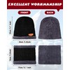 Handepo 10 Pieces Winter Hat Beanie Scarf Touch Screen Gloves