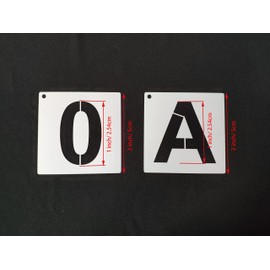 1 Inch Letter Stencils Kit, Alphabet Art Craft Stencils, Reusable Plastic Letters and Numbers Stencil Set for Wood, Wall, Fabric, Rock, Chalkboard, Signage and DIY Art Projects (White, 36 Pcs)