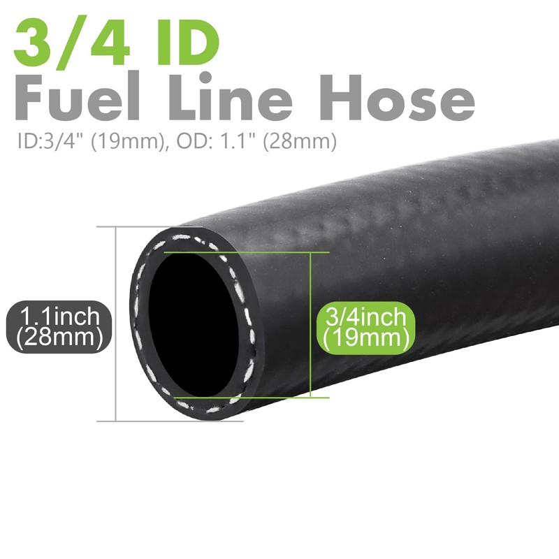 Jeemiter 3/4" ID x 20FT Fuel Oil Transfer Hose with
