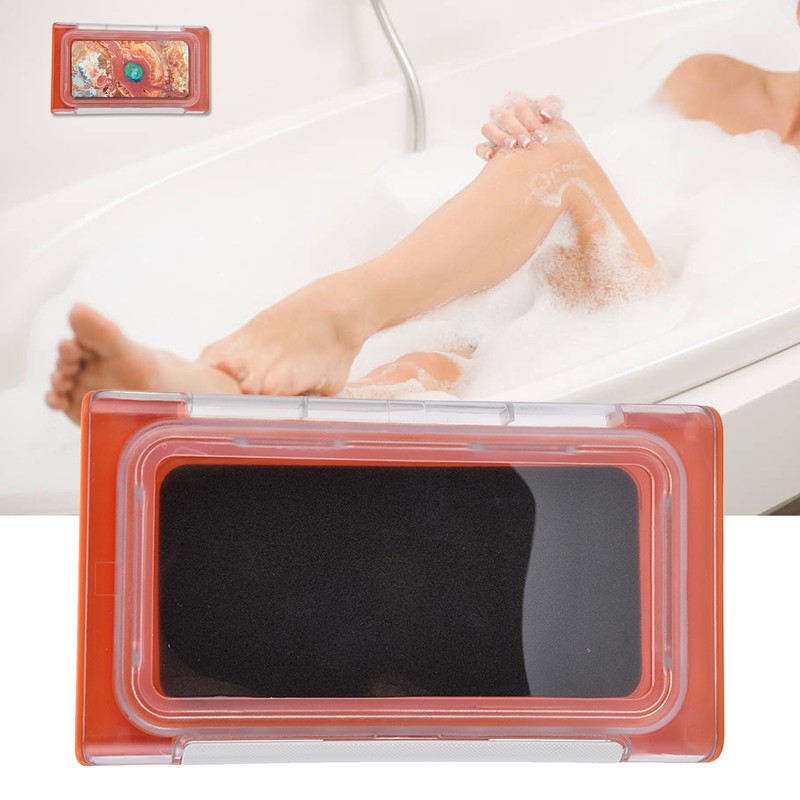 Shower Phone Holder Waterproof Bathroom Phone Box 360 Degree Rotation