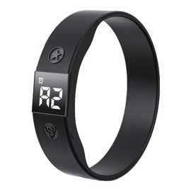 e-vibra Vibrating Alarm Watch Water Resistant Wake Up Wristband Silent Medical Reminder Watch - with Timer and 8 Daily Alarms (Black)