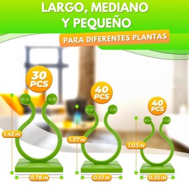 Ukipos Clips para Plantas Trepadoras, 110 unidades, 3 tamaños, Clips De Pared Para Plantas, Soporte para Plantas Artificiales, Ganchos para Plantas, Ganchos para Plantas de Pared