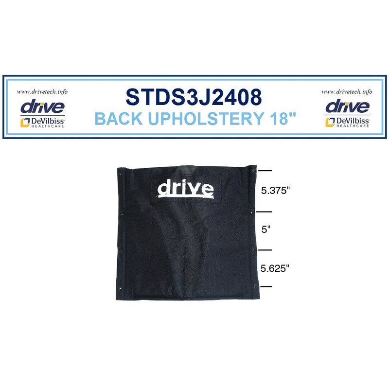 Drive Replacement Parts for Cruiser III Wheelchair (5D, Back Upholstery:18")