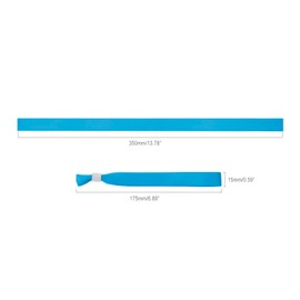 100 Pack Cloth Event Wristband, Solid Color Cloth Wristbands, Color Wristbands Without Logo Resistant, Suitable for Lightweight Concert Wrist Strap for Activities, Parties (Color : Water Blue)