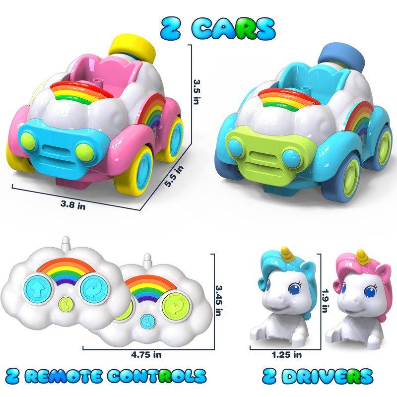 HopeRock Unicorn Toys Remote Control Cars,Toys for Ages 2-4,Gifts for