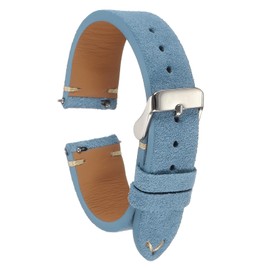 sourcing map Suede Leather Strap Watch Bands Quick Release 20mm Vintage Watch Straps Classic Watchband for Men Women Replacement, Blue