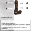 XSGTZMJ 4PCS Coat Hooks Wall, Leather Coat Hook Zinc Alloy