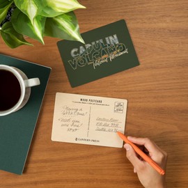 Capulin Volcano National Monument, New Mexico, Typography (4x6 Birch Wood Postcards, 2-Pack Stationary, Rustic Home Wall Decor)