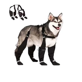 CVBFRTY Dog Suspender Boots，Dog Booties for Winter with Waterproof and Anti-Slip Features，Outdoor Walking Canada Pooch Dog Boots(XX-Large)