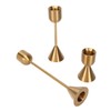 3 Pcs Candle Holders Different Heights Gold Candlestick Holders Taper