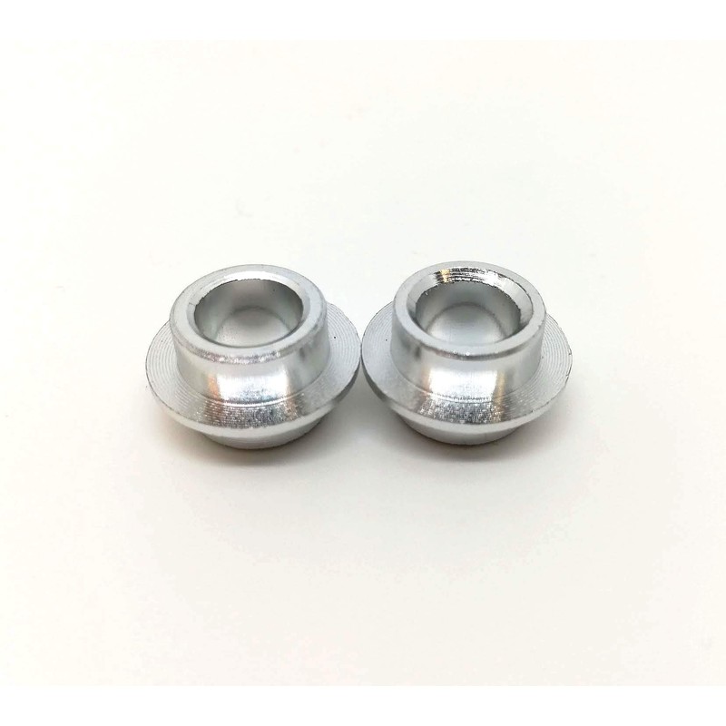 Team Dogz 10mm Scooter Wheel Bearing Spacers (Pair) - Silver