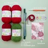 Lily's Lyric Flower Crochet Kit | Red Rose | Step-by-Step