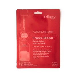 Trilogy Fresh Blend Oil + Sheet Mask, Set of 3, Transparent, Texture, Shiny, Rosapin, Hyaluronic Acid
