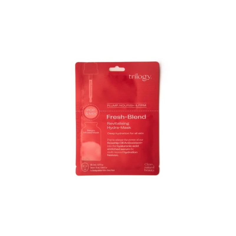 Trilogy Fresh Blend Oil + Sheet Mask, Set of 3,